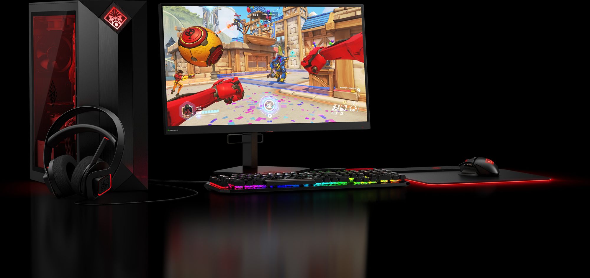 HP OMEN Charging Mouse Pad black