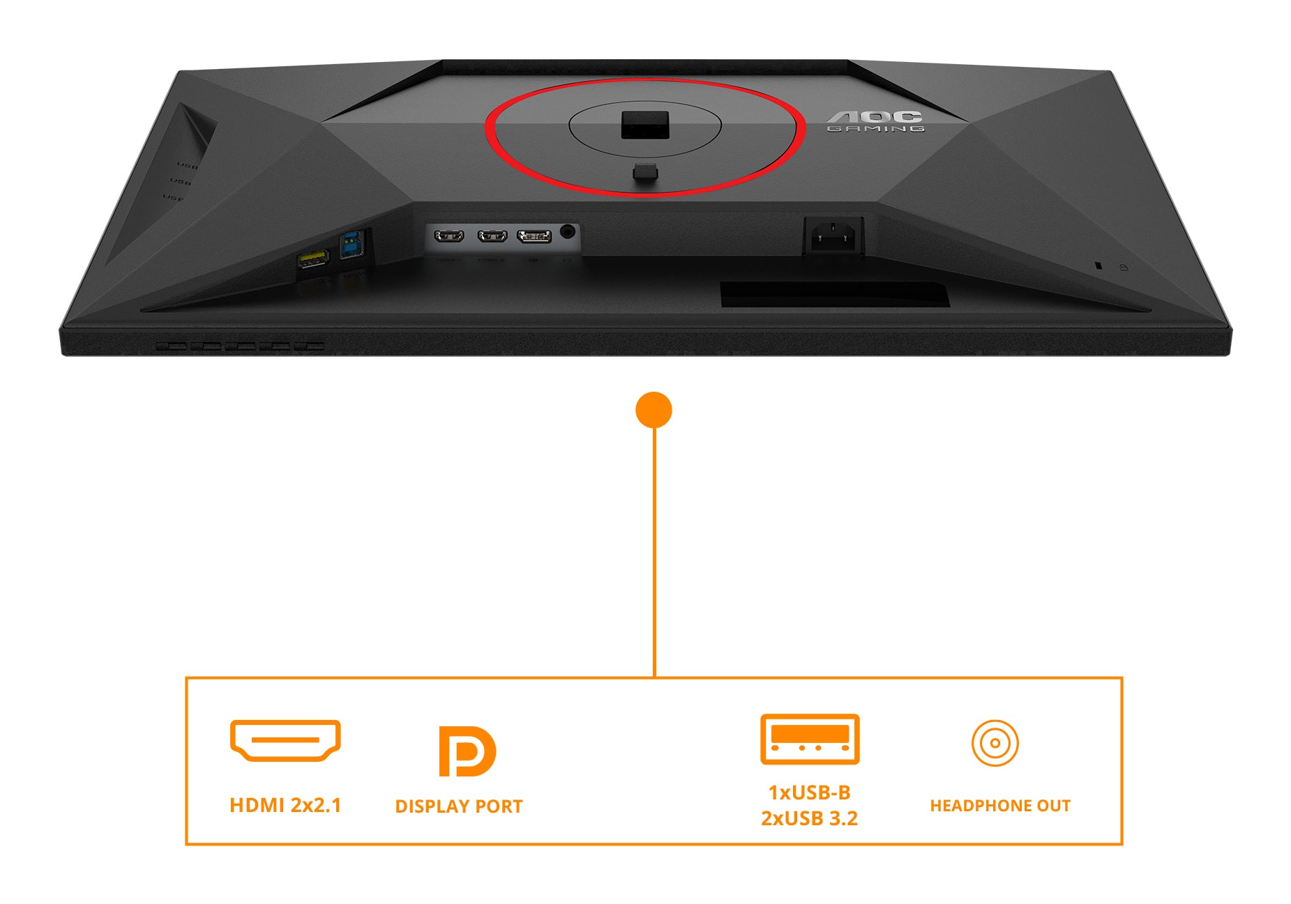 AOC U27G4R 27p Fast IPS Dual Frame Monitor UHD/FHD 160-320Hz 400cd/m2 0.5ms HDMI2.1x2 DP1.4 USB 3.1 Pivot