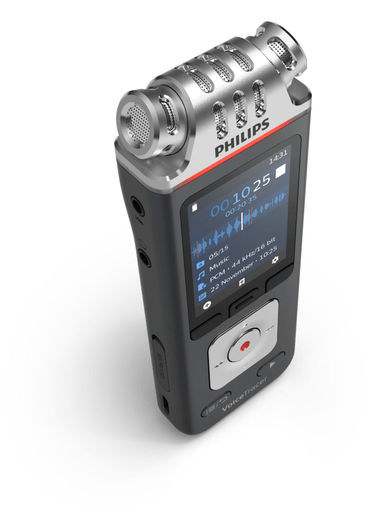 PHILIPS Dictaphone VoiceTracer DVT7110 : Optimisé pour les vidéos 8Go, 3 Mic
