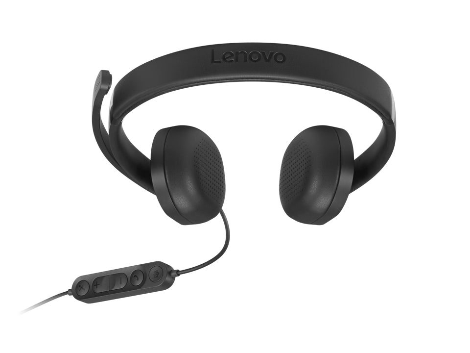 LENOVO 5000 Headset on-ear wired USB-C black Certified for Microsoft Teams