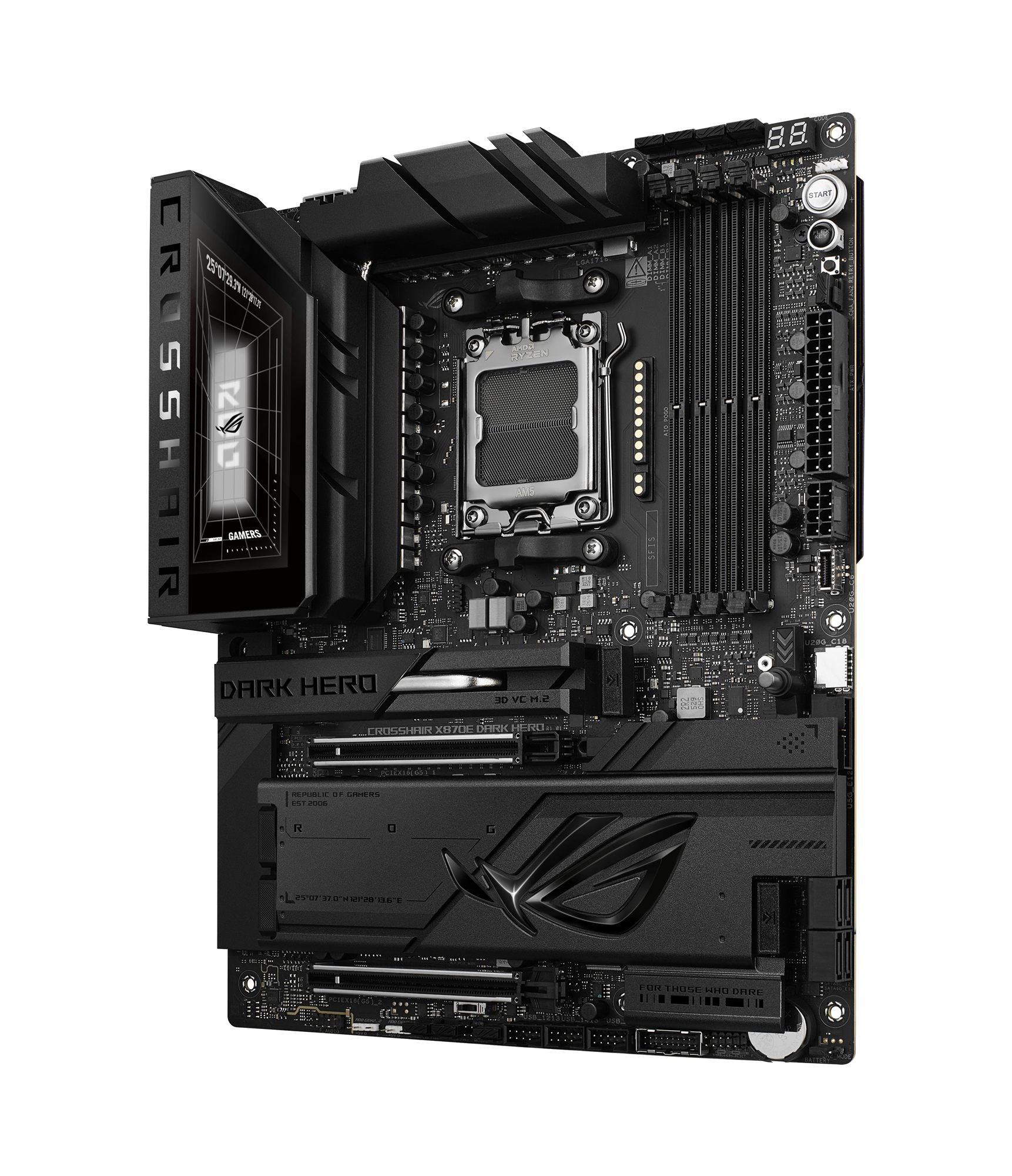 ASUS ROG CROSSHAIR X870E DARK HERO AM5 DDR5 ATX motherboard 2xPCIe 5.0 5xM.2 1xHDMI