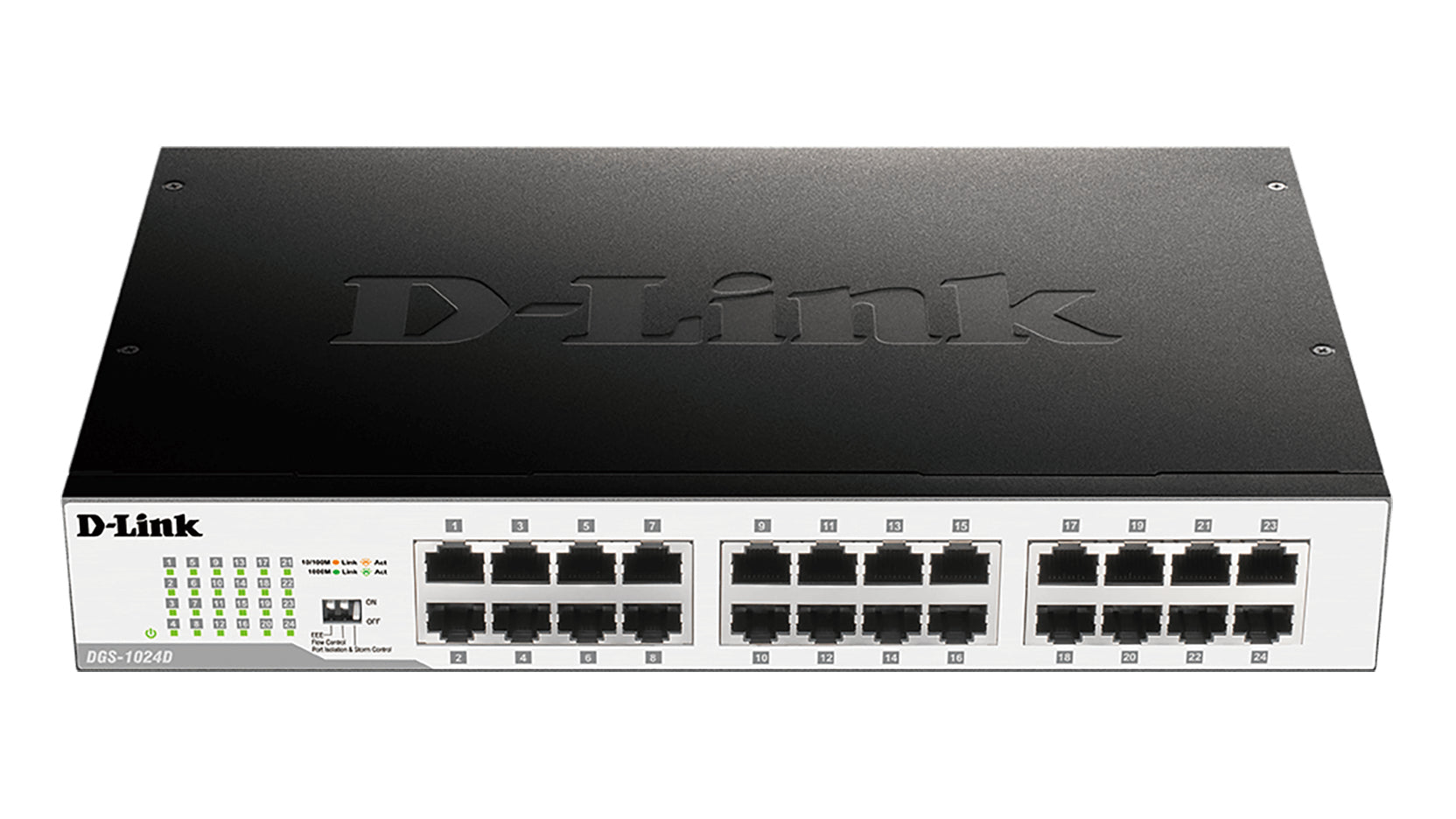 D-LINK SWITCH 24 PORTS 10/100/1000 MBPS RACKABLE - NON MANAGEABLE