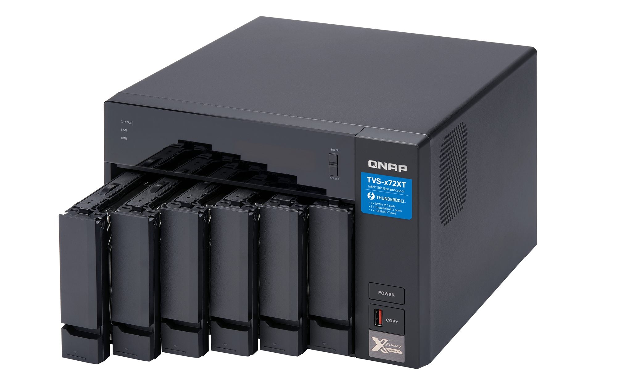 6-Bay NAS Core i3 8GB RAM Thunderbolt 3