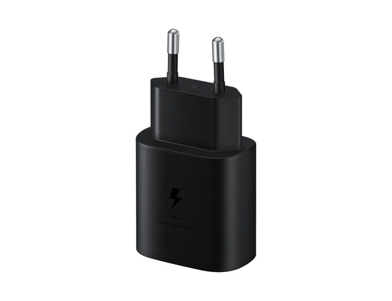 Samsung EP-TA800XBEGWW - Chargeur Secteur, Adaptateur USB Type C Fast Charge 25W & Câble USB Type C - Noir (Emballage Original)