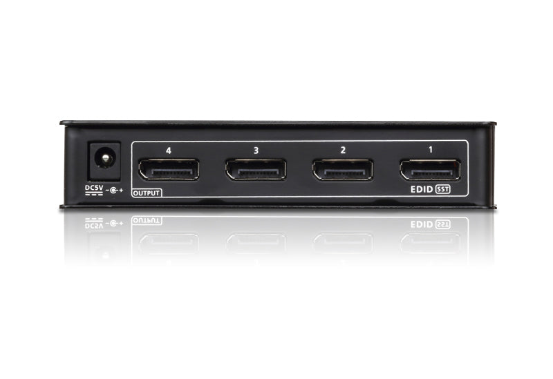 Répartiteur DisplayPort True 4K a 4 ports - DisplayPort - 4x DisplayPort - 4096 x 2160 pixels - Noir - Métal - 4K Ultra HD