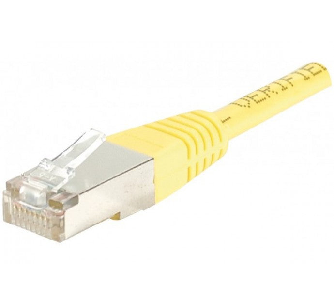 Cordon RJ45 catégorie 5e F/UTP jaune - 1,5 m