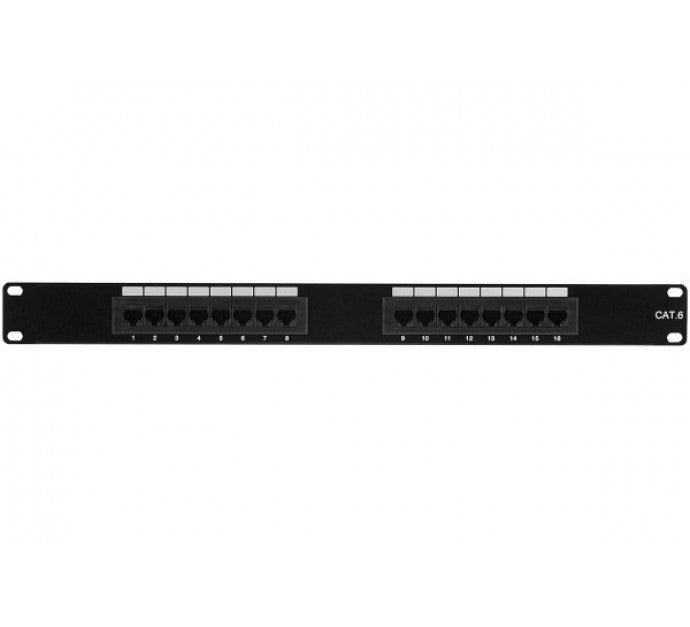 Panneau de brassage 19" 1U 16 ports CAT6 UTP