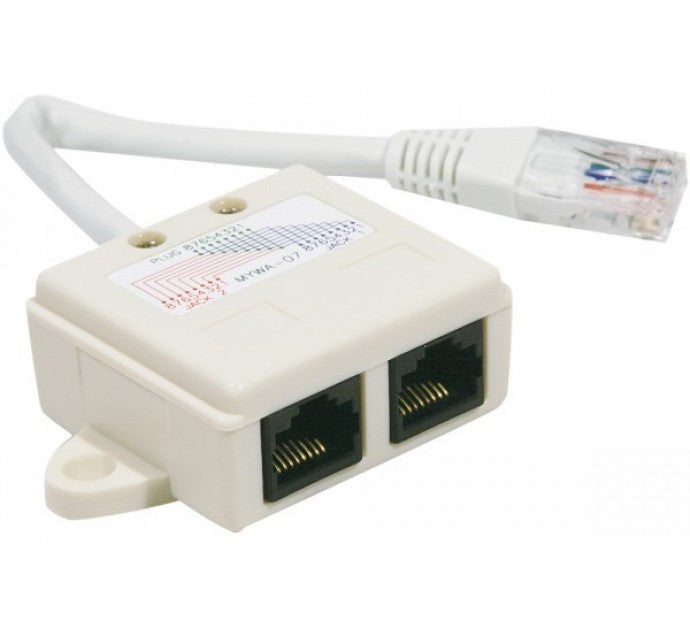 Doubleur de port RJ45 UTP CAT 5e - avec cordon