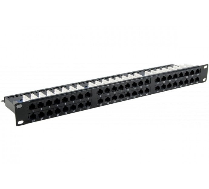 Panneau de brassage 19" 1U 48 ports CAT6 UTP
