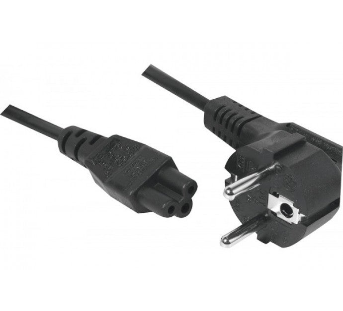 Cordon d alimentation tripolaire PC CEE7 / C5 noir - 5,0 m