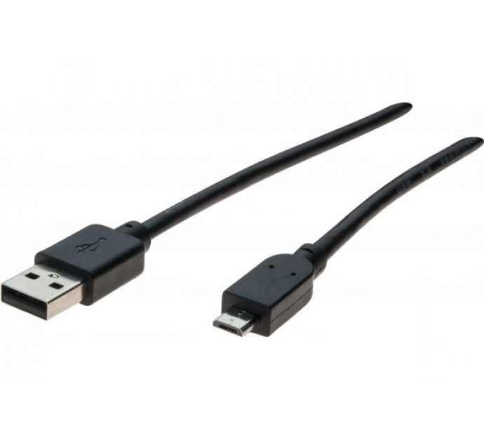 Cordon USB 2.0 type A / micro B noir - 3,0 m