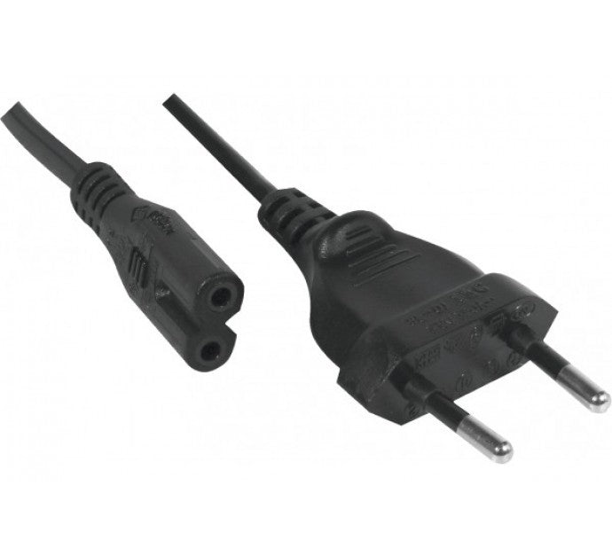 Cordon d alimentation bipolaire PC CEE7 / C7 noir - 5,0 m