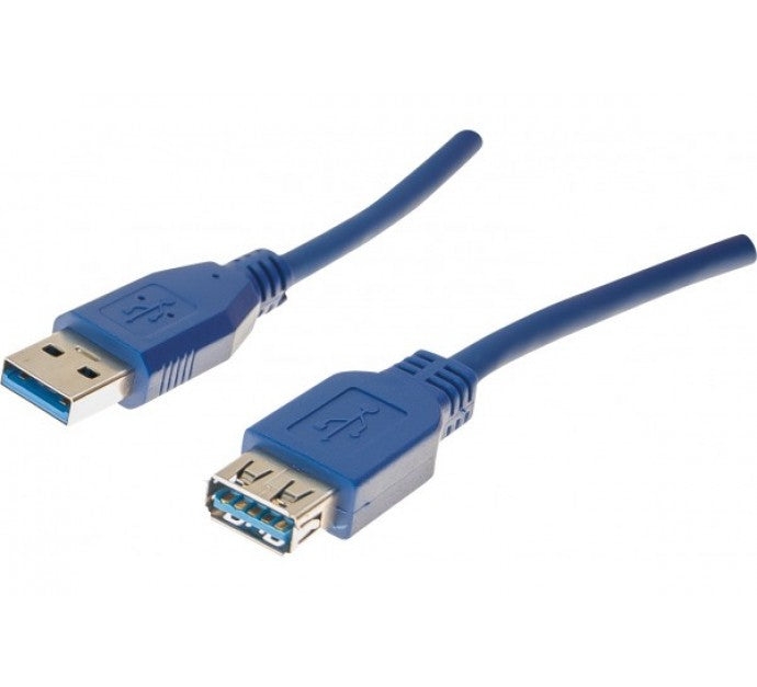 Rallonge USB 3.0 type A / A bleue - 1,0 m
