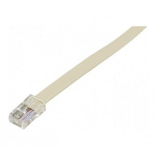 Cordon téléphonique RJ45 / RJ45 ivoire - 2 m