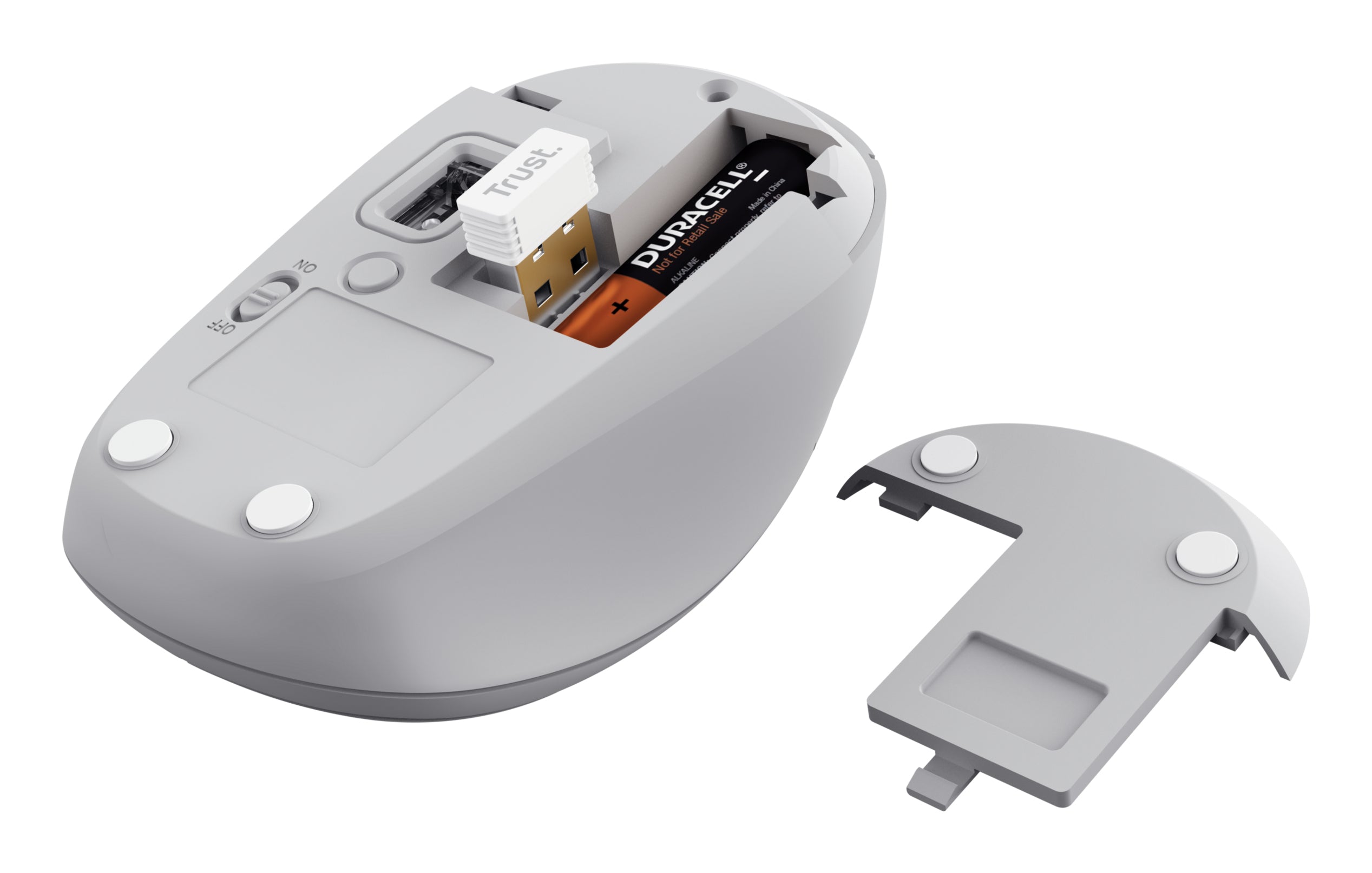 TRUST Souris sans fil compacte YVI+ Multi-connexion Bluetooth + 24 Ghz - Noire
