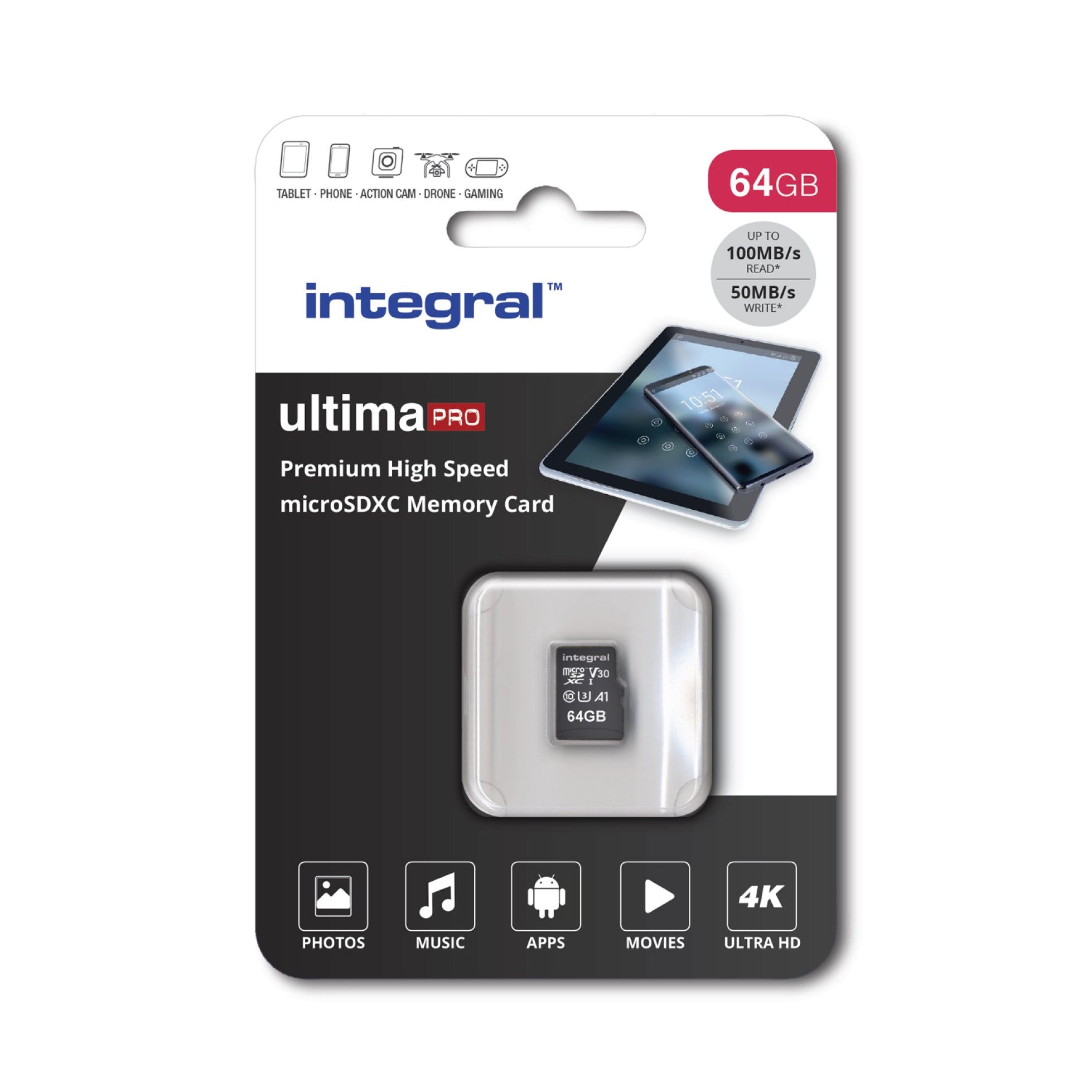 Premium HS microSDHC/XC V30 UHS-I 64GB