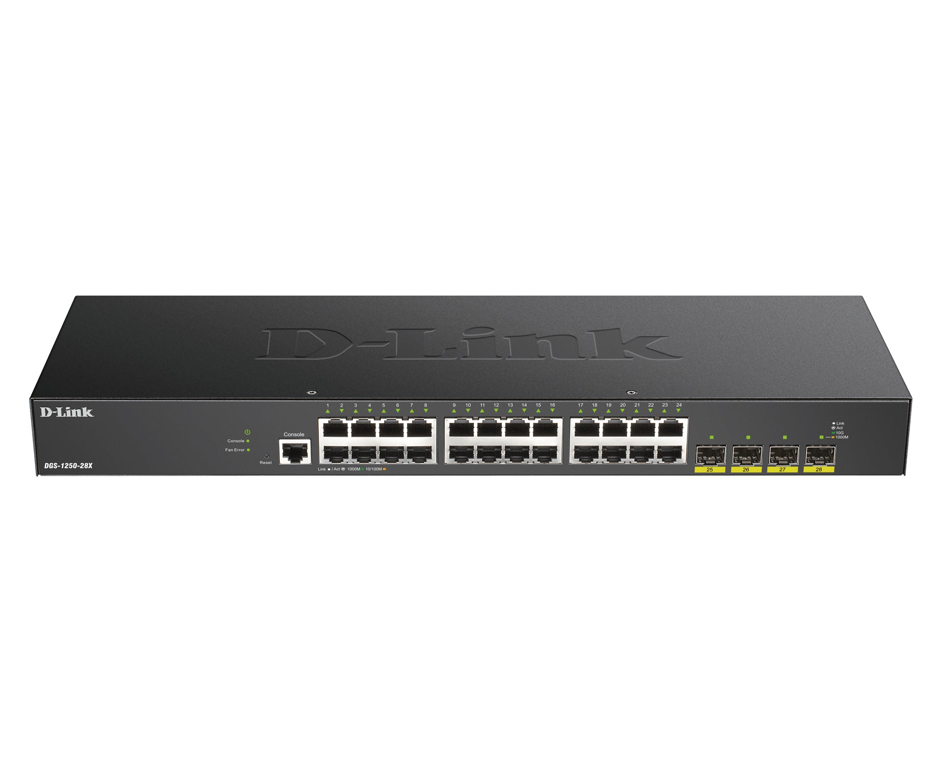 D-Link DGS-1250-28X commutateur réseau Géré L3 Gigabit Ethernet (10/100/1000) Noir
