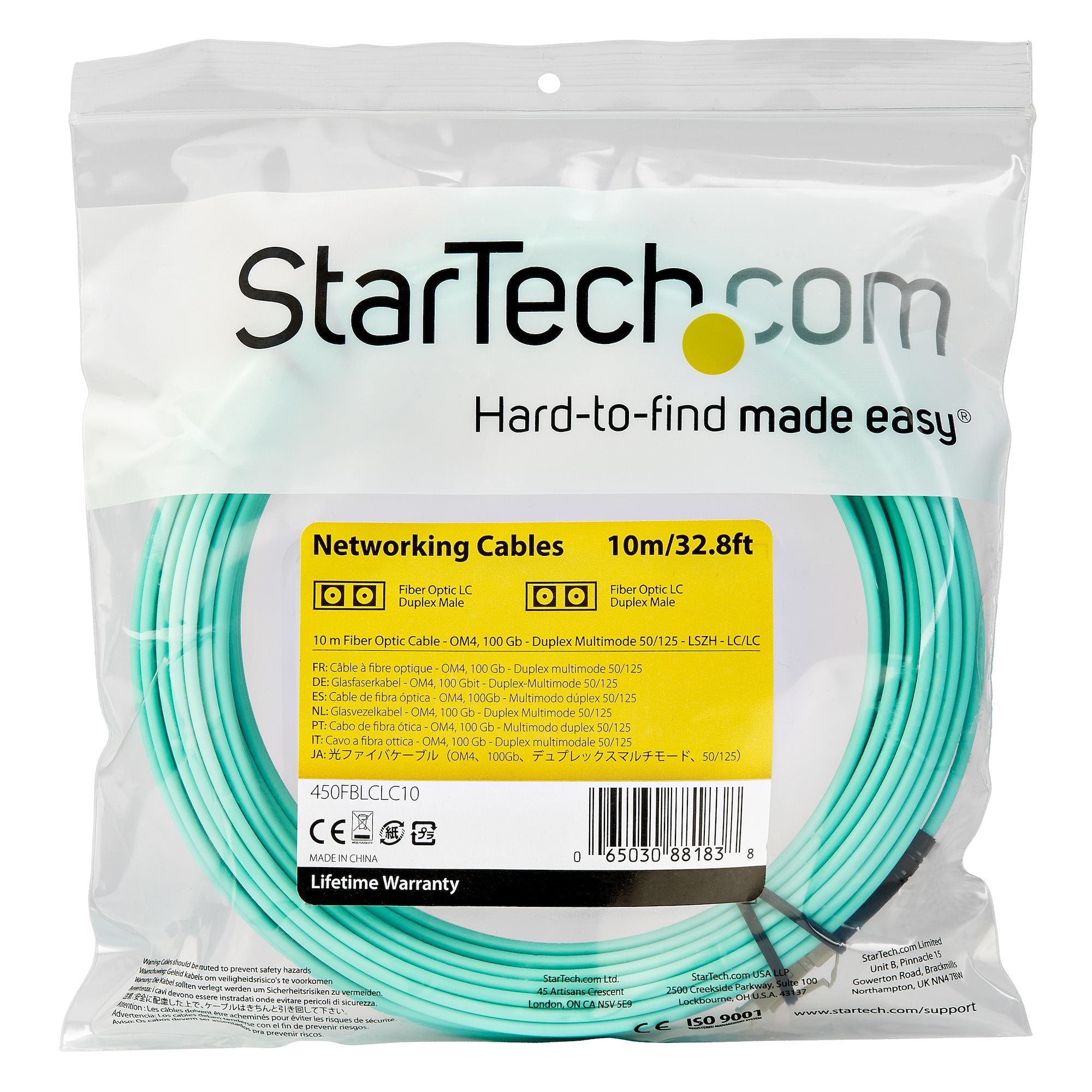 Cable - 10m OM4 LC/LC Fiber Optical Cord