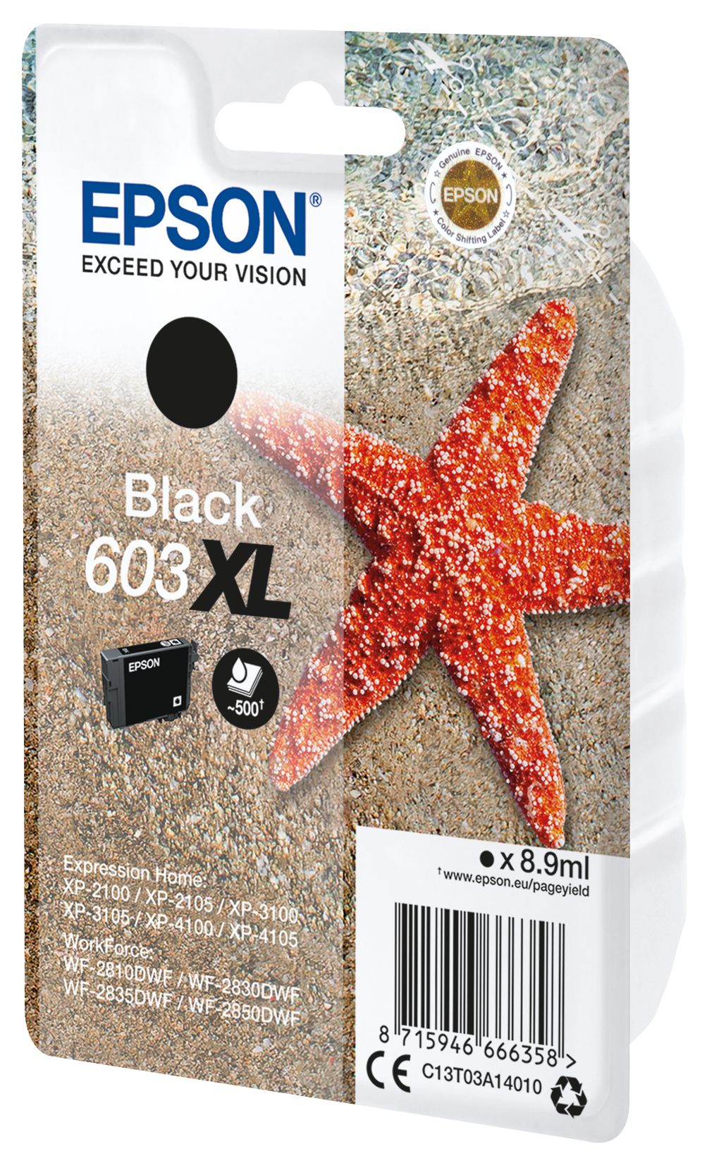 EPSON 4LB Singlepack Black 603XL Ink
