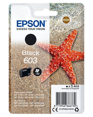 EPSON 4LB Singlepack Black 603 Ink