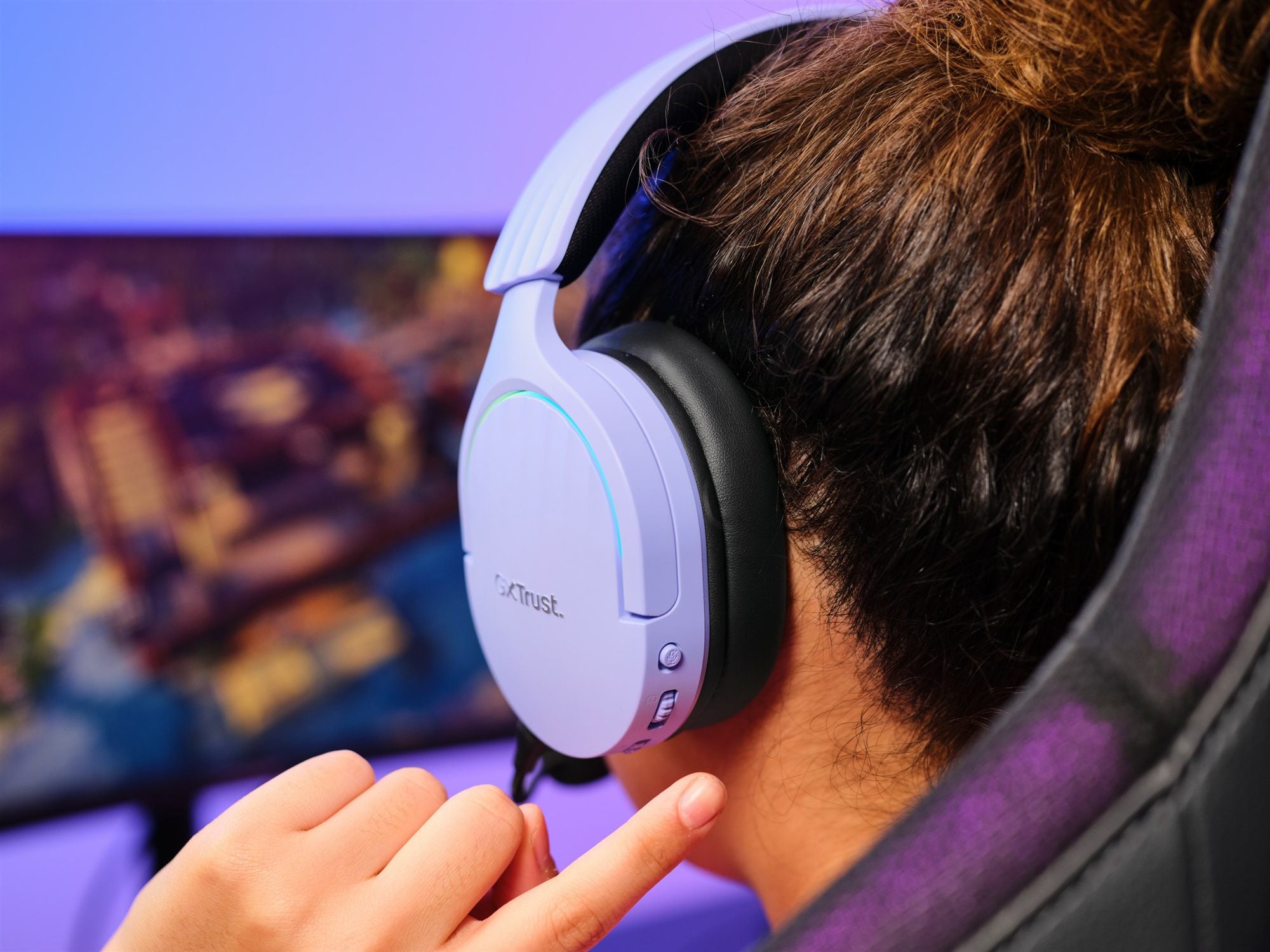 TRUST Casque gaming sans fil FAYZO DUAL Wireless - Purple