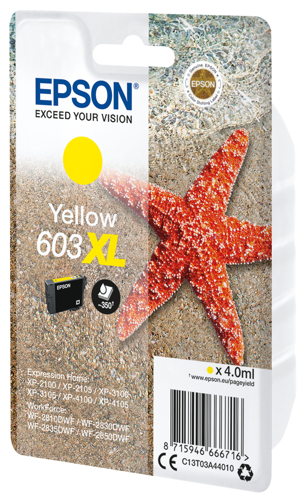 Cartouche d'encre originale Epson 603XL Jaune