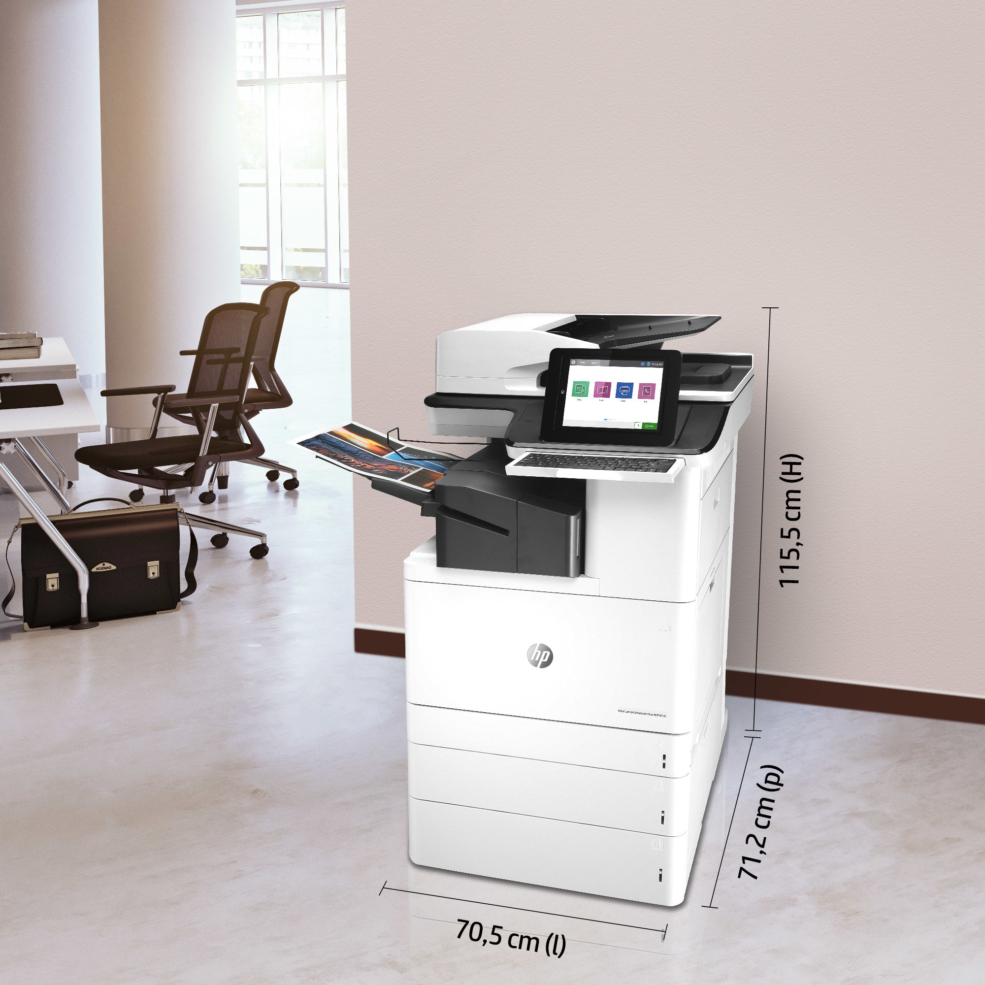 HP LaserJet Enterprise Flow MFP M776zs MFP colour laser 297x864mm 46ppmcopy 46ppmprint 1750 sheets USB 2.0 LAN Wi-Fi USB 2.0