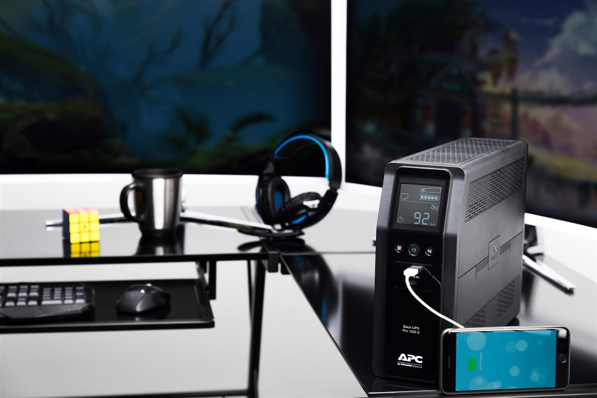 APC Back-UPS Pro BR1600SI UPS AC 220-240V 960Watt 1600VA 260 Wh USB output connectors 8 Black