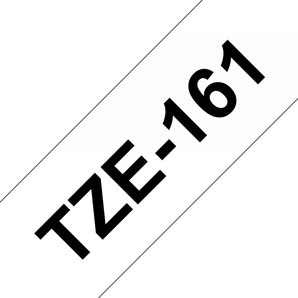 BROTHER P-TOUCH TZE-161 noir sur clear 36mm