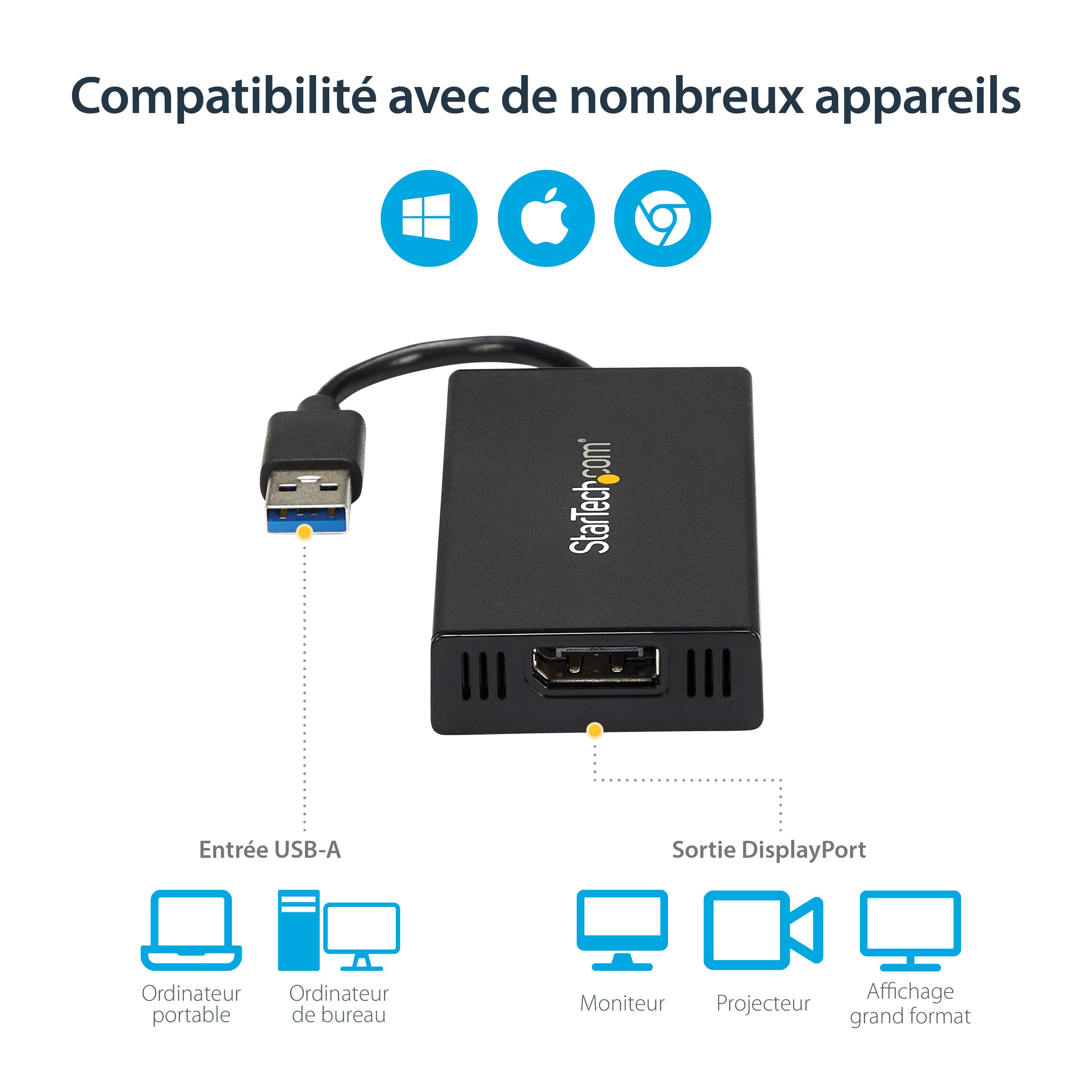 USB 3.0 to DisplayPort Adapter - 4K