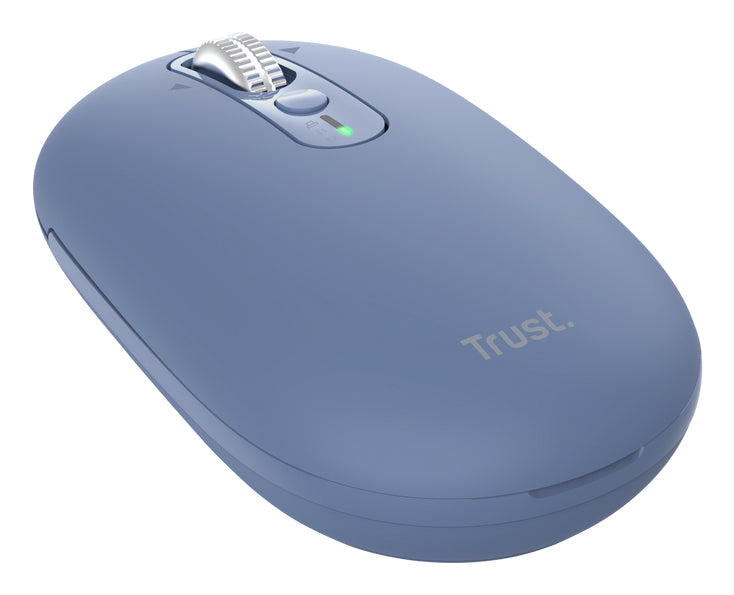 TRUST Souris sans fil SERON hyperscroll multi-connexion rechargeable bleu