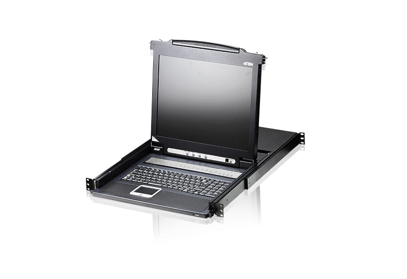 Aten CL1016M console LCD 17  simple rail KVM 16 ports VGA/USB-PS2