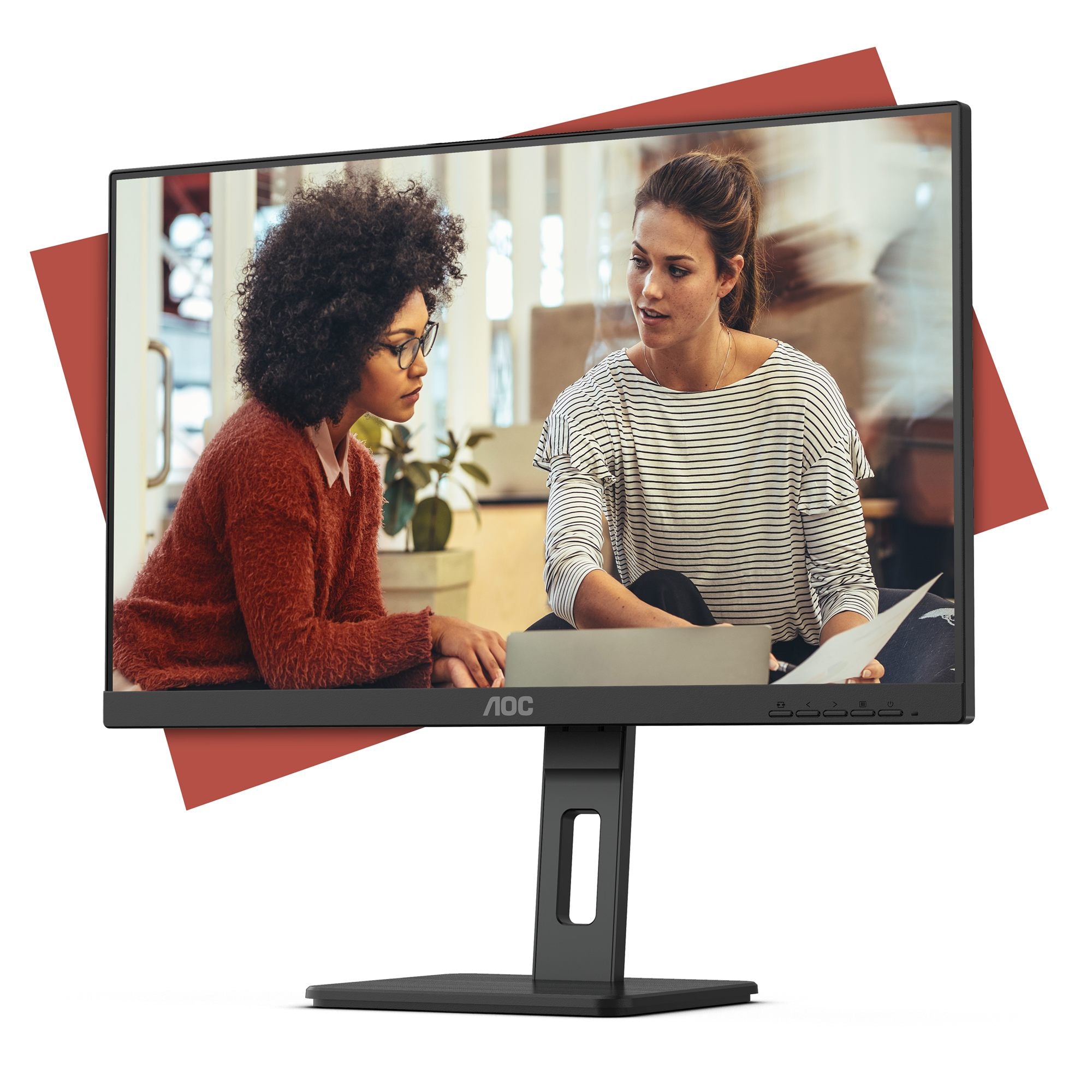 AOC 24E3QAF Écran LED - 24" - 1920 x 1080 Full HD (1080p) @ 75 Hz - IPS - 1000:1 - 4 ms - HDMI, VG DP , HAS pivot Haut- parleurs