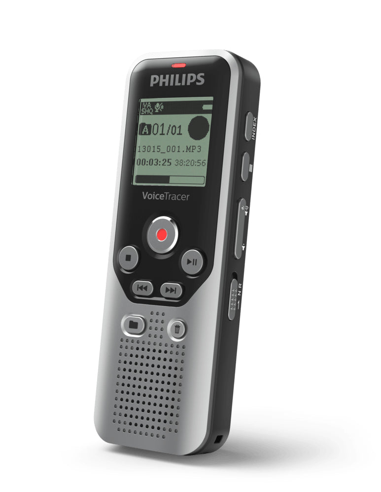 PHILIPS Dictaphone VoiceTracer DVT1250 : Optimisé pour les notes, 1 mic 4Go Mono