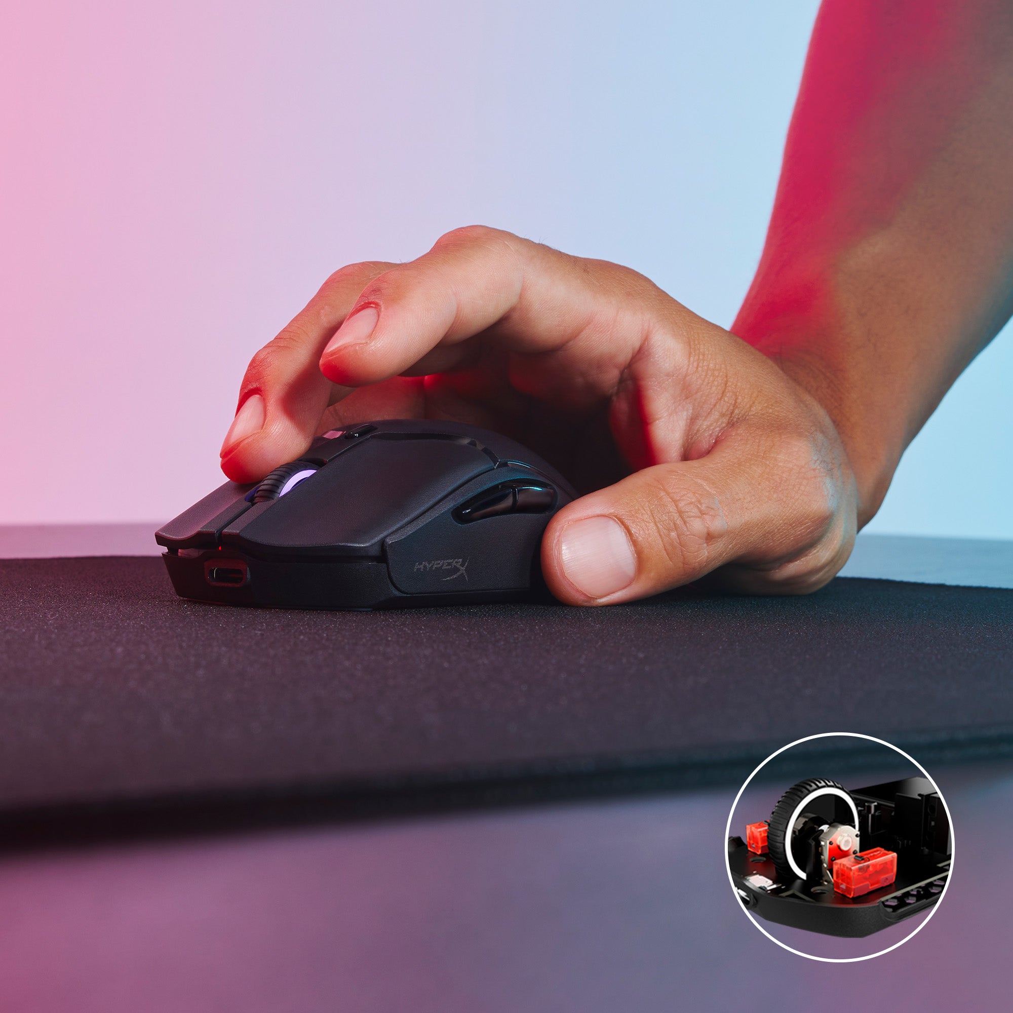 Souris de jeu sans fil HyperX Pulsefire Haste 2 mini - HyperX 26K 26000 DPI 59g noire
