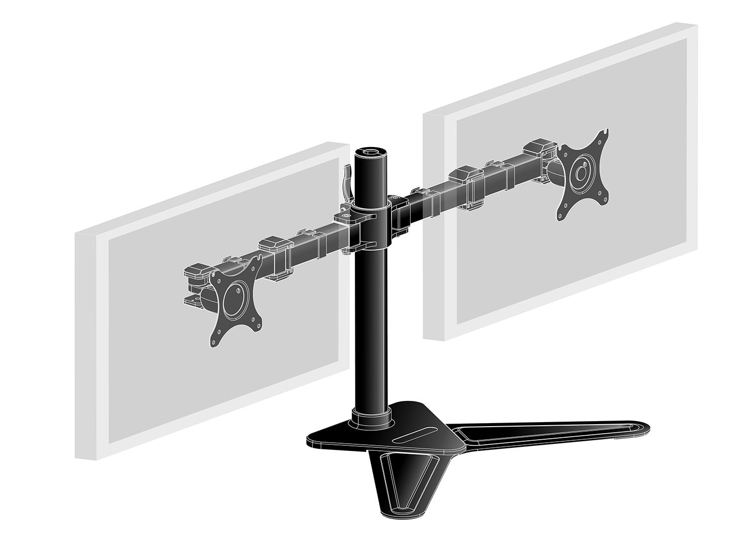 DS1002D-B1 Desk Stand 10"~30" VESA 75x75