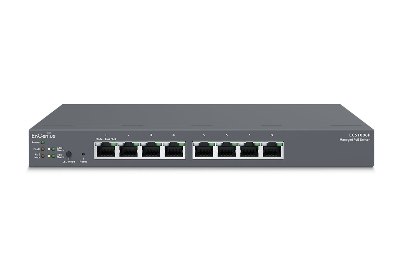 EnGenius ECS1008P Commutateur géré, 8x RJ45 Gigabit PoE 55 W, EnGenius Cloud
