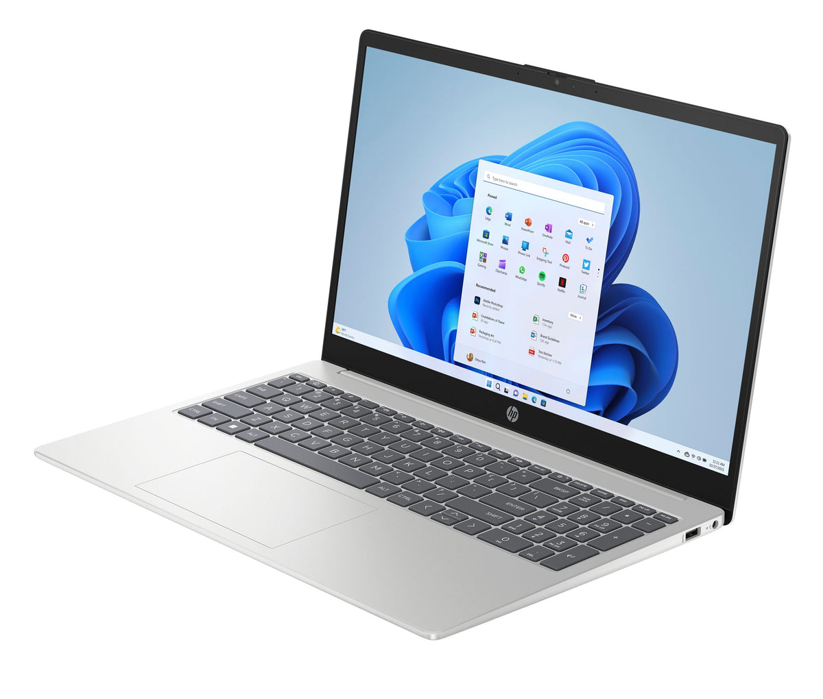 HP Laptop 15-fc0151nf AMD Ryzen 5 7520U 15.6p FHD 16Go 5500 LPDDR5 on-board 512Go PCIe Value W11H WARR 1/1/0 EURO