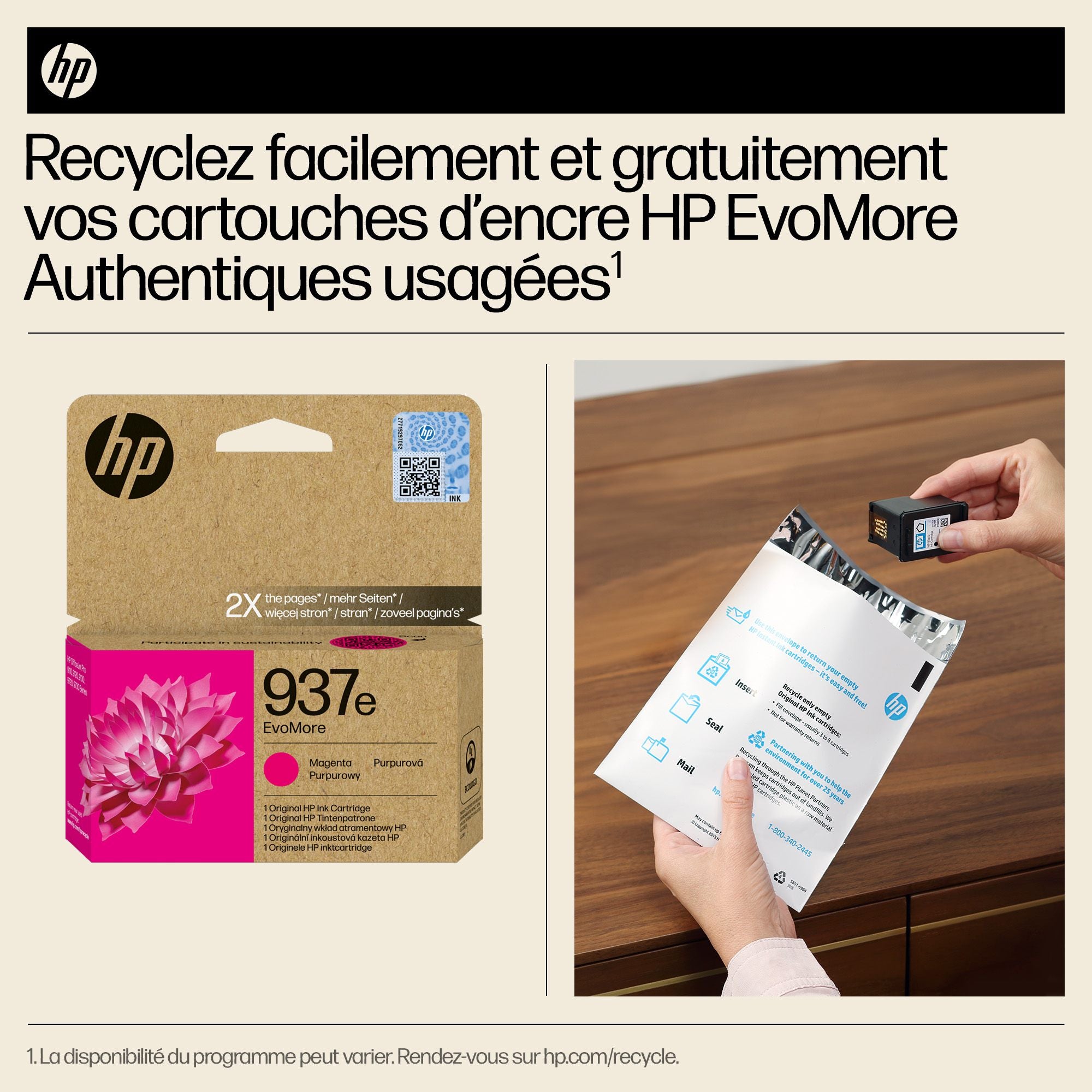 HP 937e EvoMore Magenta Original Ink Cartridge