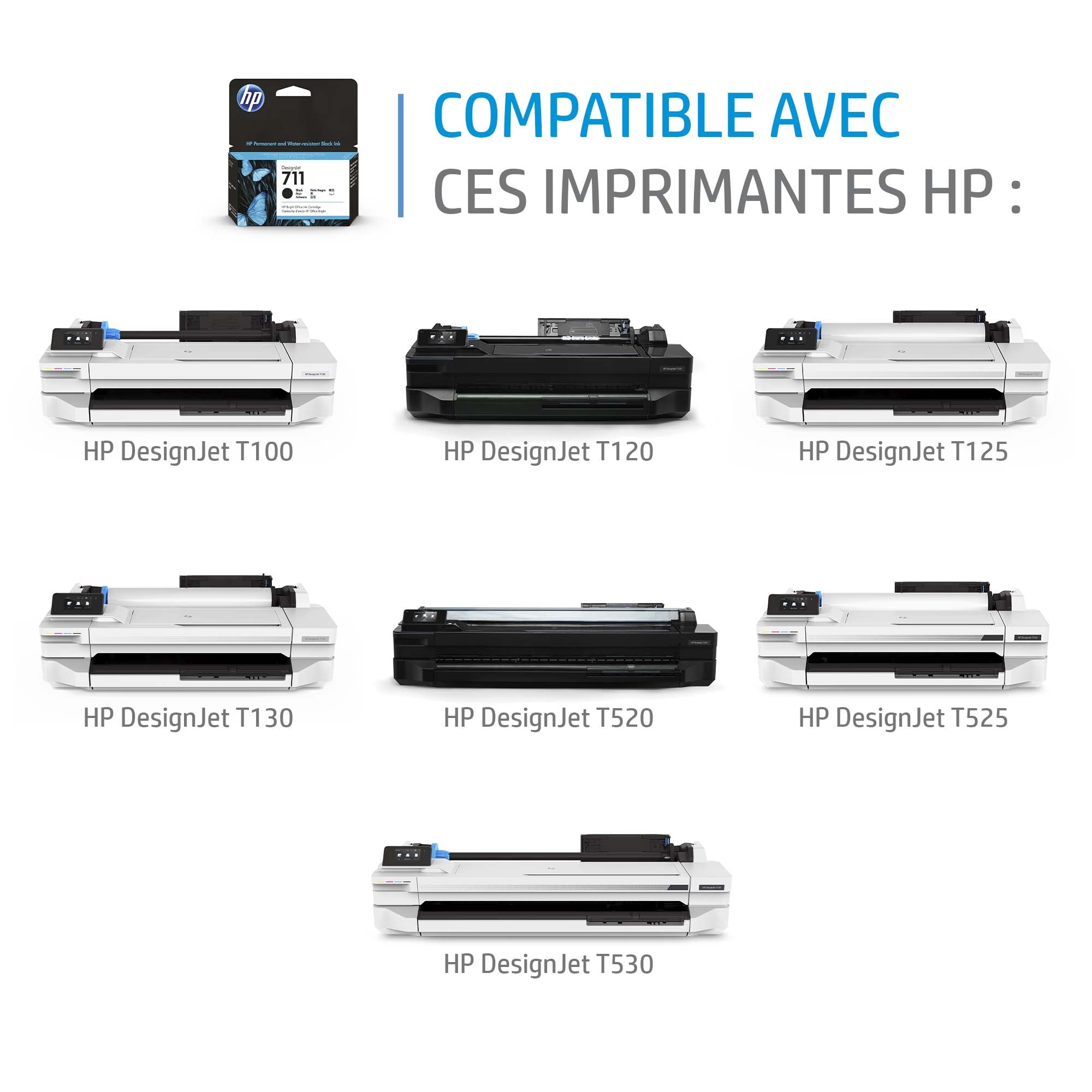 HP 711 original Ink cartridge CZ133A black high capacity 80ml 1-pack