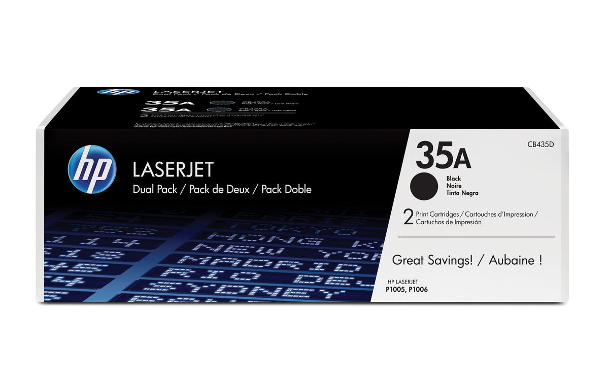HP 35A pack de 2 toners LaserJet noir authentiques