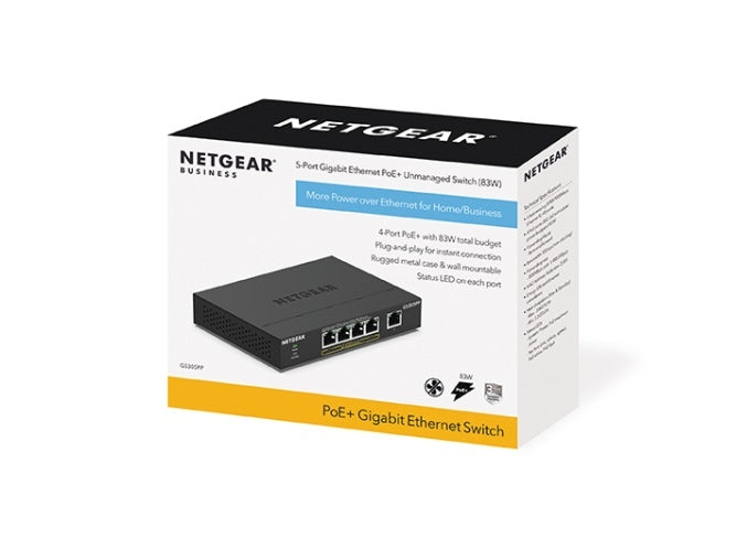 5PT POE/POE+GIGE UNMANAGED SWITCH GS30