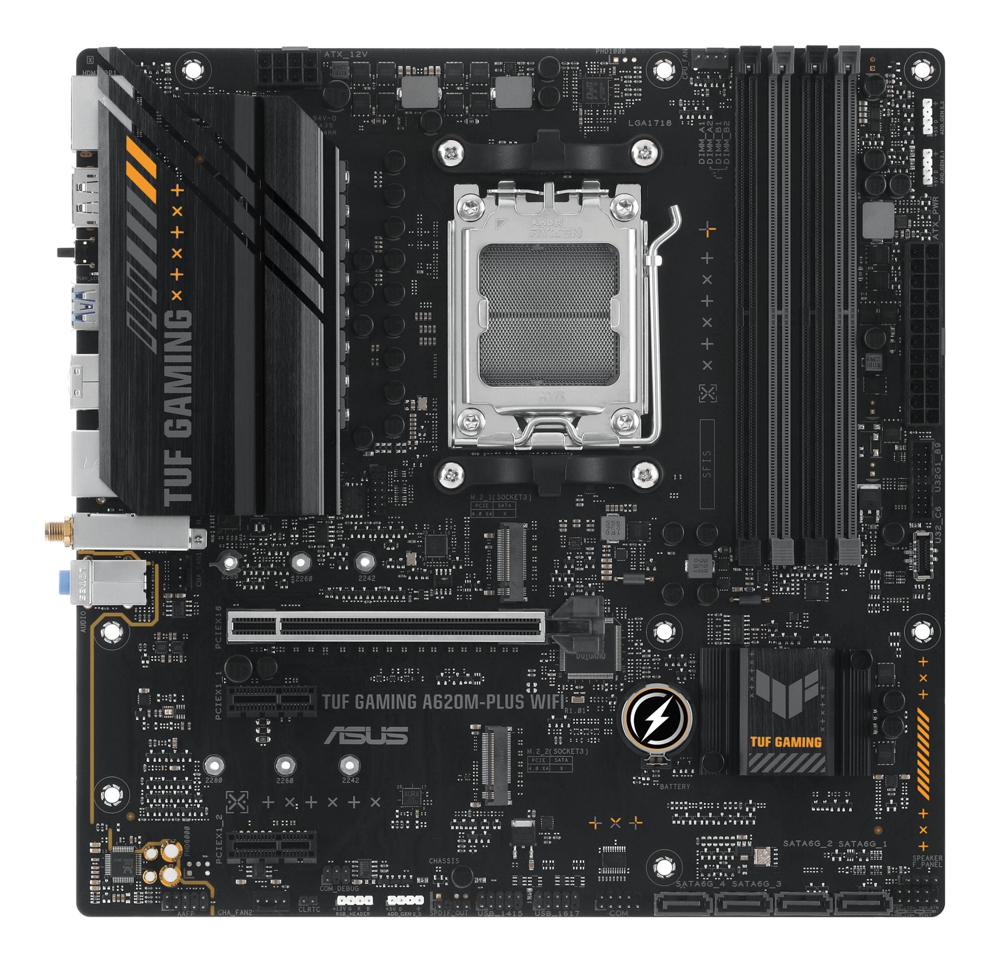 ASUS TUF GAMING A620M-PLUS WIFI AMD A620 Emplacement AM5 micro ATX