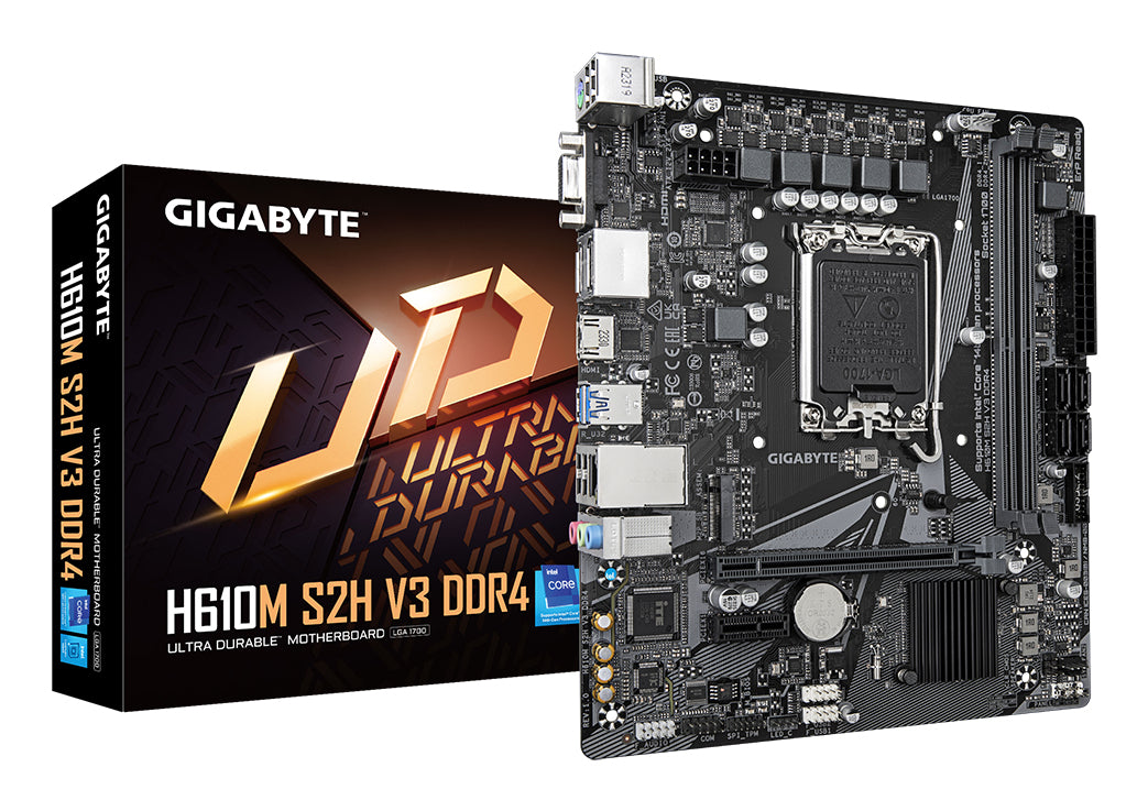 GIGABYTE H610M S2H V3 DDR4 carte mere Intel H610 Express LGA 1700 micro ATX