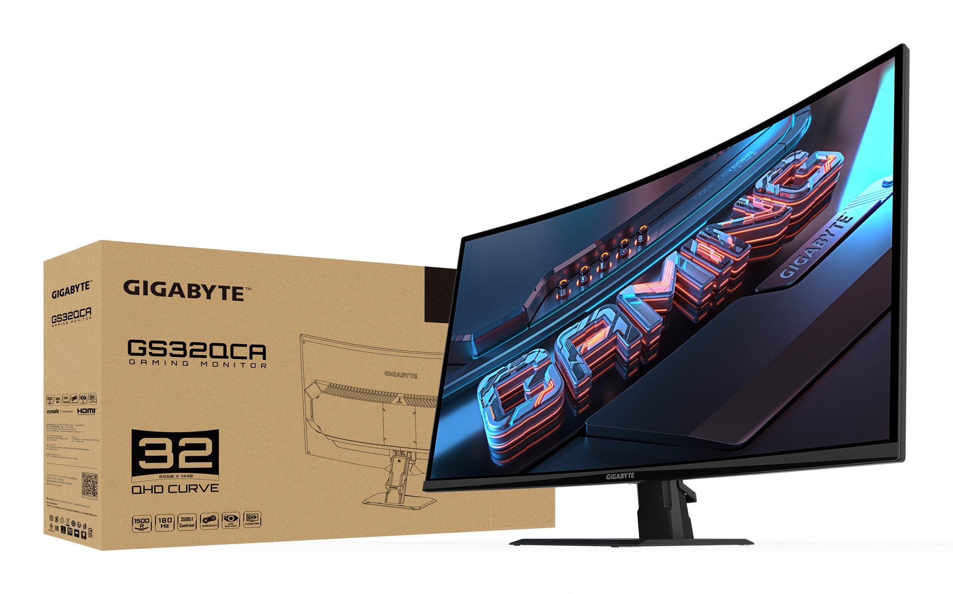"GIGABYTE GS32QCA écran plat de PC 80 cm (31.5"") 2560 x 1440 pixels Quad HD LED Noir"