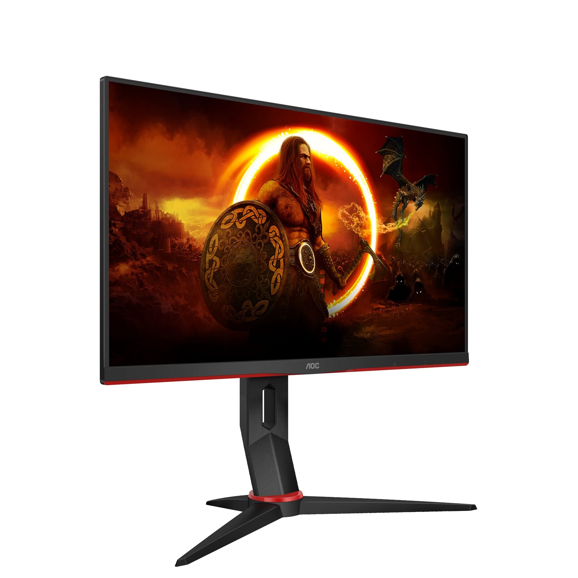 AOC 24G2ZU/BK 23.8p TN Flat FHD 1920x1080 240Hz 1ms GtG FreeSync Premium USB HUB SPEAKERS DP 2xHDMI VESA 100x100 GAMING LINE