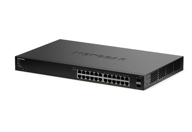 NETGEAR S350 Series 24-Port Gigabit Ethernet PoE+ Smart Managed Essentials Switch with 2 Dedicated SFP Ports