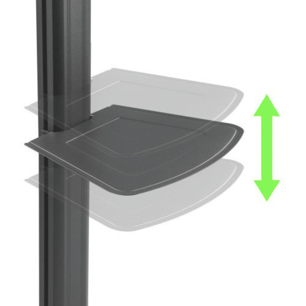 "Techly ICA-TR35 Support TV mobile 32-65"" jusqu'a 35kg étagere AV réglable"
