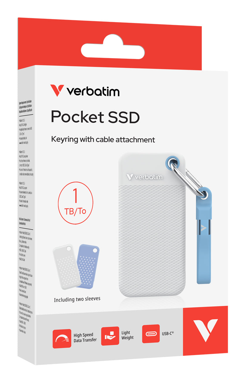 Pocket SSD USB 3.2 Gen 2 1TB White/Light