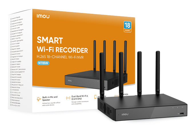 Imou NVR-N118W-8A0E N118W Enregistreur vidéo réseau NVR